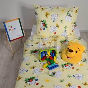 EMI dalmatás sárga gyerek ágyneműhuzat: Gyermek készlet 1x (130x90) + 1x (65x45) cm