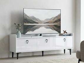 TV állvány PIENA 160 cm, fehér