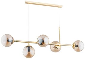 Csillár zsinóron DANSA 5xE14/10W/230V arany