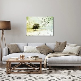 Kép - Festett madárállomány (üvegen) (70x50 cm)