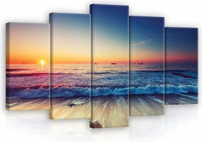 Hálószoba Nappali Vászonkép Tengerpart 5 Részes Természet XXL 100x60