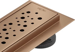 Mexen Flat 360° M12 forgatható vonalelvezető 60 cm, kefélt réz - 1C21060-40