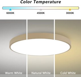 Brilagi-LED mennyezeti lámpatest POOL LED/128W/230V 3000/4500/6000K Ø 100 cm bézs