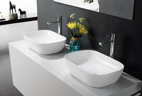 Eros SMILE 3 - PULTRA ültethető - Top Counter - porcelán mosdó - 46,5 x 32,5 x 13 cm