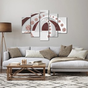 Kép - 3D ívek virágokkal (150x105 cm)