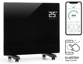 Bornholm Single Smart, konvektor, 1000 W, vezérlés applikáción keresztül, fekete
