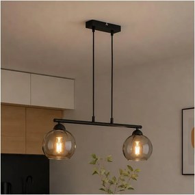 Brilagi - DIOR kábeles csillár 2xE27/60W/230V fekete/füstszürke