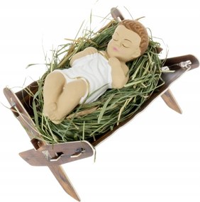 Jézuska jászol figura Kis Jézus fa betlehemben