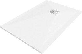 Mexen Stone+ téglalap alakú kompozit zuhanytálca 90 x 80 cm, fehér - 44108090