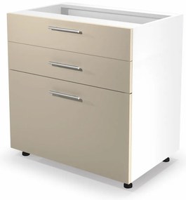 Alsó szekrény Vento D3S-80 / 82, fehér / bézs
