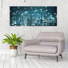 Egy ragyogó metropolisz képe (120x50 cm)