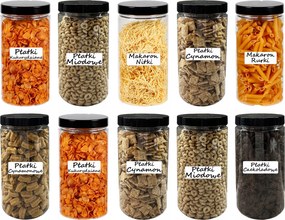 Ételtároló edények befőttes üveg tészta 1,5L címkék