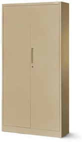 Zárható irodai szekrény JAN, 900 x 1850 x 400 mm, Fresh Style: bézs