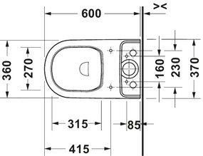 Duravit 20600900002 - D-CODE kombinált WC, kerámia/fényes fehér