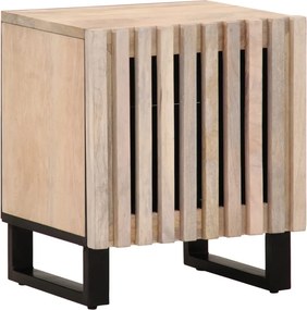 vidaXL fehérített tömör mangófa éjjeliszekrény 40 x 34 x 46 cm