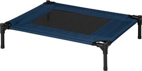 PawHut Kutyafekhely Kültéri Macskapostály Kutyafekhely Acél 600D Oxford Szövet Kék 76 x 61 x 18 cm | Aosom