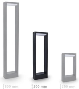 Brilagi - RAGUSA LED kültéri lámpa 7W 230V 3000/4000/6000K fekete IP54 50 cm