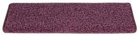 15 db lépcsőszőnyeg, 65 x 21 x 4 cm, sötétlila, téglalap alakú széllel