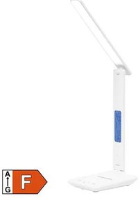 Asztali lámpa, LED, szabályozható, Qi töltővel, USB, HOME, fehér (VLMLA10Q)