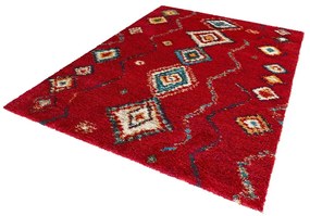 Geometric piros szőnyeg, 120 x 170 cm - Mint Rugs