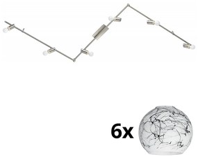 Eglo - LED spotlámpa MY CHOICE 6xE14/4W/230V króm/fehér/fekete