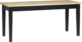 HOMCOM 2-személyes Fa Pad, Konyhai Pad Nappali Pad Konyhához, Bejárathoz, 220 kg Teherbírás, Fenyőfa, Természetes+Fekete, 102 x 36 x 45 cm | Aosom
