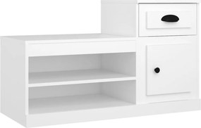 vidaXL fehér szerelt fa cipősszekrény 100x42x60 cm