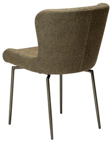Khaki kárpitozott étkezőszék Glam – DAN-FORM Denmark
