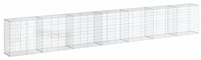 horganyzott vas gabion kosár fedéllel 700 x 50 x 100 cm