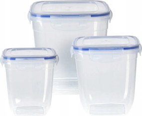 Ételtároló Doboz fedéllel szett x3 Műanyag