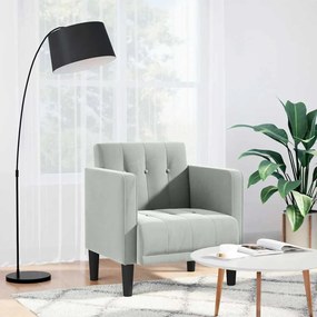 világosszürke bársony kanapészék karfás szék 53 cm
