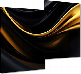 Vászonkép 80x70 Selyem arany szalag