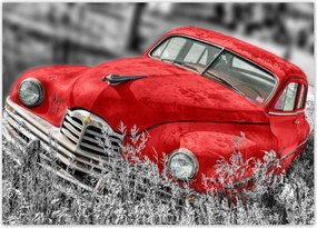 Poszterek 70x50 Piros régi autó