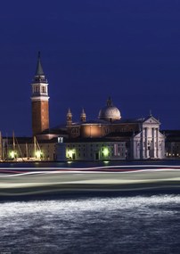 Poszter 29,7x42cm Éjszakai felvétel San Giorgio Maggiore a Grand Canal csatornáról, As