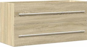 vidaXL sonoma-tölgy színű szerelt fa mosdószekrény 100 x 38,5 x 48 cm