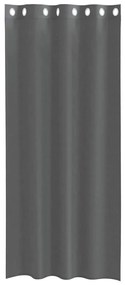 2 db sötétszürke fátyolfüggönyök rojtokkal 140x245 cm