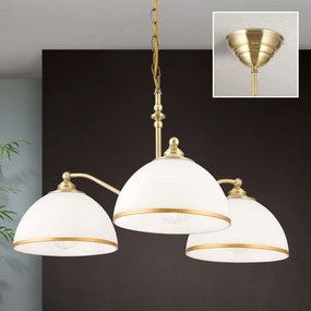 Orion LU 1838/3 - Csillár láncon OLD LAMP 3xE27/40W/230V fehér/réz