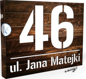 MegvilĂĄgĂtott HĂĄzszĂĄm CĂmtĂĄbla 40X30 CM SzĂŒrkĂŒlet ĂrzĂ©kelĆvel