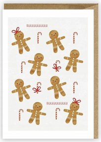 Karácsonyi képeslap Mézeskalács, öko K083