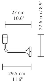 Sárgaréz színű fém fali lámpa lámpabúra nélkül Santé – UMAGE