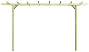 kerti pergola impregnált fenyőfalécekből 360 x 200 x 60 cm