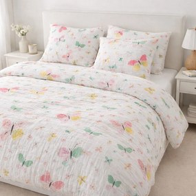Muszlin ágyneműhuzat Butterfly Color 140x200cm+90x70cm TiaHome