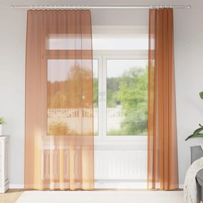 2 db terrakotta fátyolfüggönyök hurokkal 140x245 cm