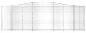 vidaXL 5 db íves horganyzott vas gabion kosár 400x30x120/140 cm