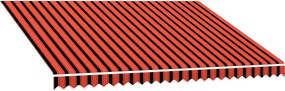 vidaXL narancssárga és barna vászon napellenző tető 350 x 250 cm