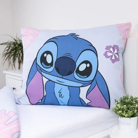 Kék-lila egyszemélyes pamut gyerek ágyneműhuzat 140x200 cm Lilo and Stitch "Cute" – Jerry Fabrics
