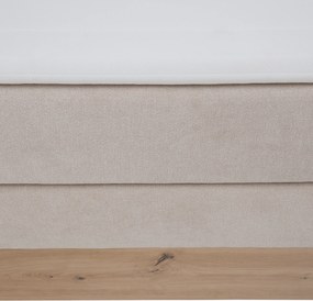 Elektromos állítható ágy, boxspring, bézs/artisan tölgy, 120x200, TIANA