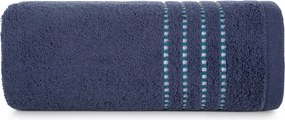 Törölköző 50x90 gránátkék 500g/m2 frottír, bordűrrel díszítve