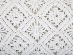 Fehér makramé díszpárna kétdarabos szettben 30 x 50 cm ALATEPE Beliani