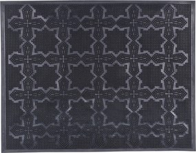 Lábtörlő marco gumi 58x36,5 cm fekete sötét Tömör